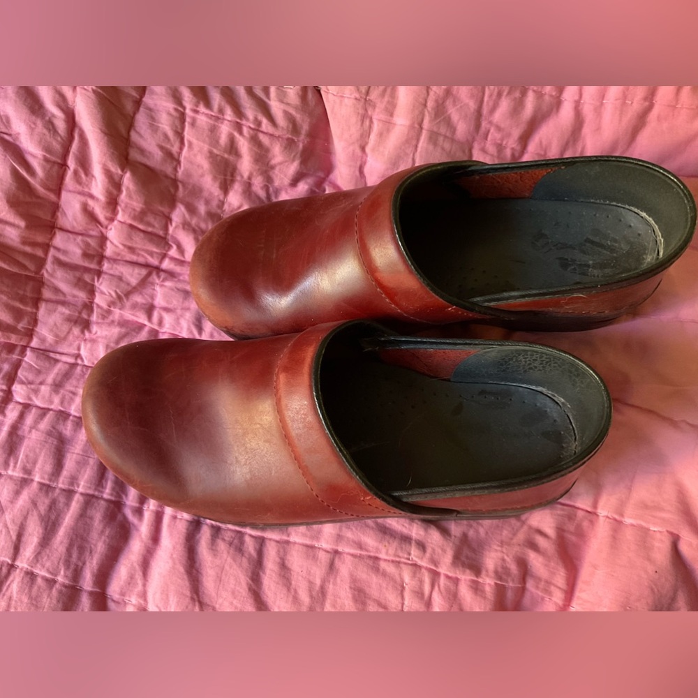 Dansko red clogs